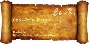Csokán Kitti névjegykártya